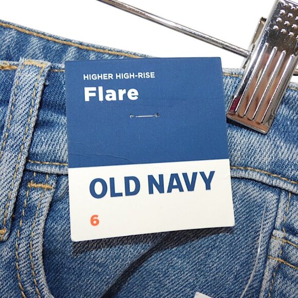 NWT Old Navy Higher High-Rise Flare Jeans Medium Wash 6 - Picture 6 of 8